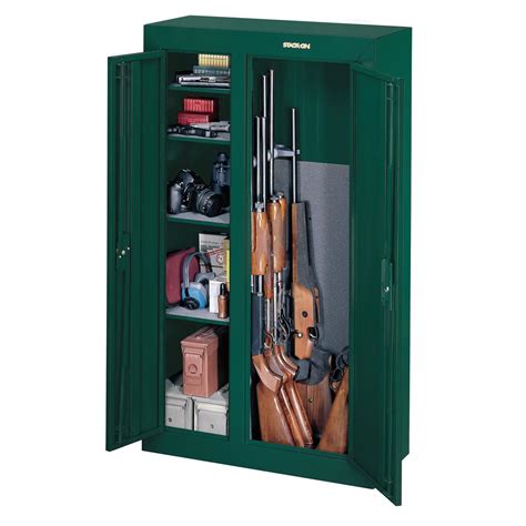 stack-on hunter green steel double door 10 gun cabinet gcdg-924|stack on 10 gun cabinet.